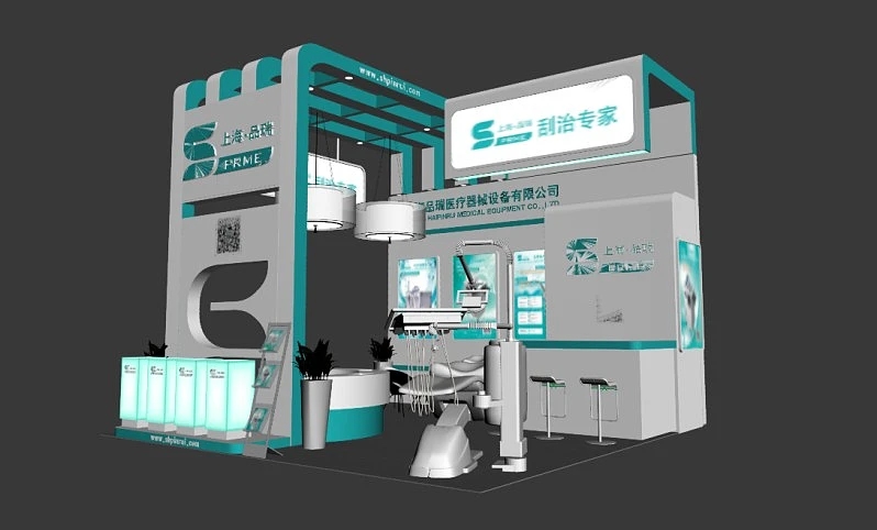 36平上海品瑞醫(yī)療器械展臺設計搭建案例分析